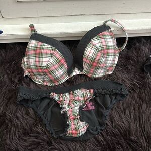 Victoria’s secret plaid bra and matching panties